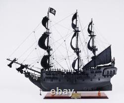 35 Inch Black Pearl Pirate Ship Wooden Wood Boat Model Replica New