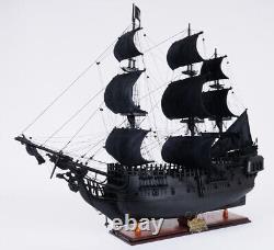 35 Inch Black Pearl Pirate Ship Wooden Wood Boat Model Replica New