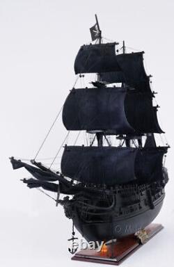 35 Inch Black Pearl Pirate Ship Wooden Wood Boat Model Replica New