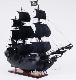 35 Inch Black Pearl Pirate Ship Wooden Wood Boat Model Replica New