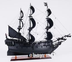 35 Inch Black Pearl Pirate Ship Wooden Wood Boat Model Replica New