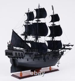 35 Inch Black Pearl Pirate Ship Wooden Wood Boat Model Replica New
