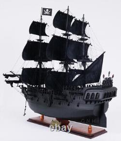 35 Inch Black Pearl Pirate Ship Wooden Wood Boat Model Replica New