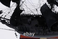 35 Inch Black Pearl Pirate Ship Wooden Wood Boat Model Replica New