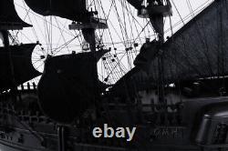 35 Inch Black Pearl Pirate Ship Wooden Wood Boat Model Replica New