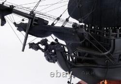 35 Inch Black Pearl Pirate Ship Wooden Wood Boat Model Replica New