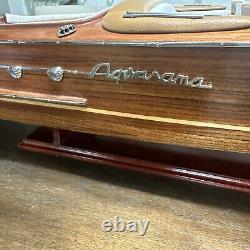 35 Riva Aquarama Exclusive Speed Boat Wood Scale Model Italian Runabout, New