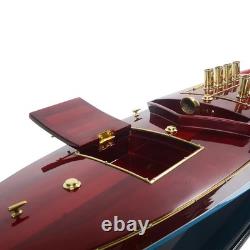 36 inch DIXIE II MOTOR BOAT MODEL Wooden Racing Speedboat Display Nautical Decor