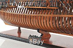 37 x 30 Spanish Armada Galleon San Felipe Open Hull Wood Model Boat Assembled