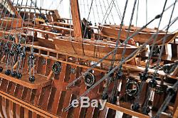 37 x 30 Spanish Armada Galleon San Felipe Open Hull Wood Model Boat Assembled