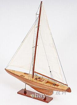 39 Inch Columbia Yacht L Wooden Wood Boat Model Replica New