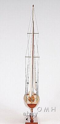 39 Inch Columbia Yacht L Wooden Wood Boat Model Replica New
