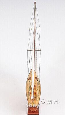 39 Inch Columbia Yacht L Wooden Wood Boat Model Replica New