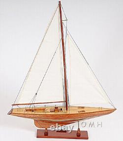 39 Inch Columbia Yacht L Wooden Wood Boat Model Replica New