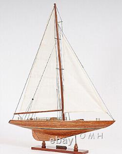 39 Inch Columbia Yacht L Wooden Wood Boat Model Replica New