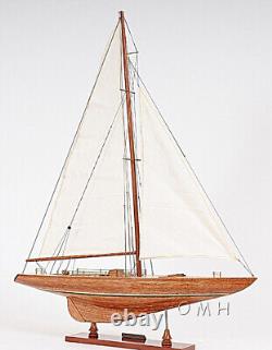 39 Inch Columbia Yacht L Wooden Wood Boat Model Replica New