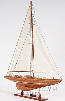 39 Inch Columbia Yacht L Wooden Wood Boat Model Replica New