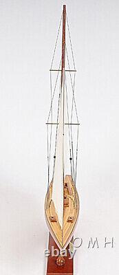 39 Inch Columbia Yacht L Wooden Wood Boat Model Replica New