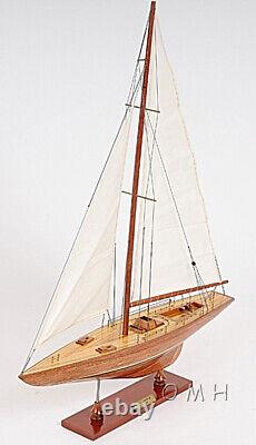 39 Inch Columbia Yacht L Wooden Wood Boat Model Replica New