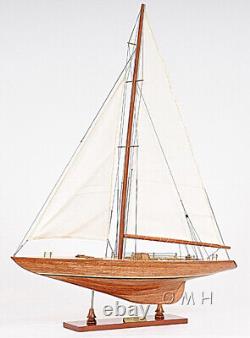 39 Inch Columbia Yacht L Wooden Wood Boat Model Replica New