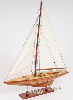 39 Inch Columbia Yacht L Wooden Wood Boat Model Replica New