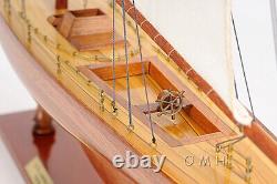 39 Inch Columbia Yacht L Wooden Wood Boat Model Replica New