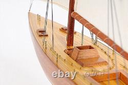39 Inch Columbia Yacht L Wooden Wood Boat Model Replica New