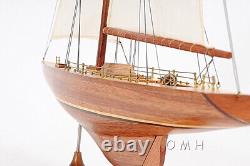 39 Inch Columbia Yacht L Wooden Wood Boat Model Replica New
