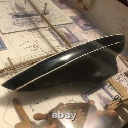 3D Nautical Sail Boat Model Diorama Shadow Box Picture- Great Condition- Read