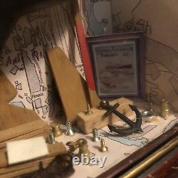 3D Nautical Sail Boat Model Diorama Shadow Box Picture- Great Condition- Read