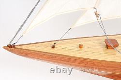 40 Inch Shamrock Yacht Wooden Wood Boat Replica New