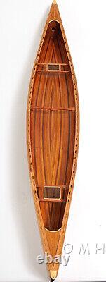 44 Inch Wooden Canoe Boat Model Replica New
