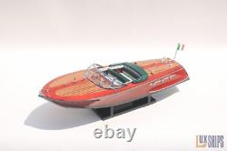 50cm Riva Ariston Model Boat Luxury Handmade Wooden Speedboat Replica