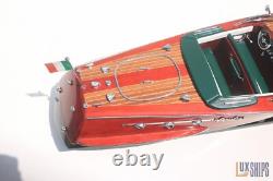 50cm Riva Ariston Model Boat Luxury Handmade Wooden Speedboat Replica