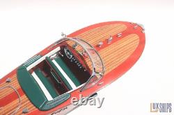 50cm Riva Ariston Model Boat Luxury Handmade Wooden Speedboat Replica