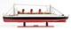 5 Black And Red Solid Wood Hand Painted Rms Queen Mary Model Boat