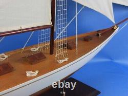 69-inch Big MODEL SAILBOAT Columbia Wood Yacht Boat Nautical Home Display Decor