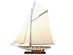 69-inch Big MODEL SAILBOAT Columbia Wood Yacht Boat Nautical Home Display Decor
