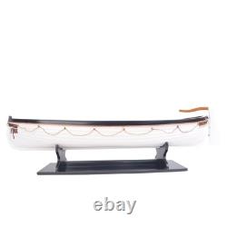 6 Brown and White Solid Wood Hand Painted RMS Titanic Lifeboat No. 7 Model Boat
