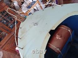 6' Hand Built Fiberglas Hull Motorized Model Pond Cabin Cruiser Boat -Untested