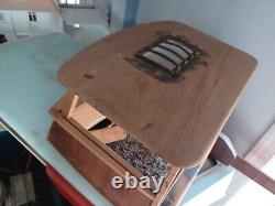 6' Hand Built Fiberglas Hull Motorized Model Pond Cabin Cruiser Boat -Untested