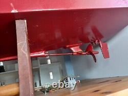 6' Hand Built Fiberglas Hull Motorized Model Pond Cabin Cruiser Boat -Untested