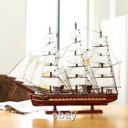 80cm Assembled Large Sailboat Model Craft Toys Gift Wooden Sailing Boat 3D Ship