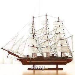 80cm Assembled Large Sailboat Model Craft Toys Gift Wooden Sailing Boat 3D Ship