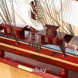 80cm Assembled Large Sailboat Model Craft Toys Gift Wooden Sailing Boat 3D Ship