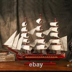 80cm Assembled Large Sailboat Model Craft Toys Gift Wooden Sailing Boat 3D Ship