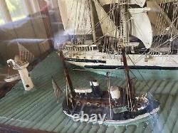 94 Year Old Sailing ship Tug Boat Lighthouse RARE Museum Quality See All Pics