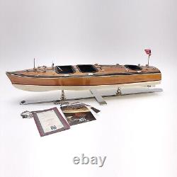 AM Authentic Models Triple Cockpit AS115 Wooden Model Boat Runabout Craft