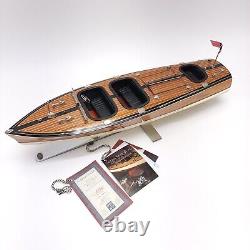 AM Authentic Models Triple Cockpit AS115 Wooden Model Boat Runabout Craft