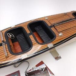 AM Authentic Models Triple Cockpit AS115 Wooden Model Boat Runabout Craft